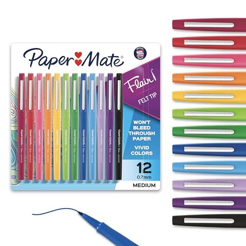 Paper Mate Flair Felt Tip Pens 12 Count